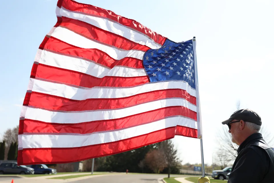 Flag at Mark Anderson's Visitation