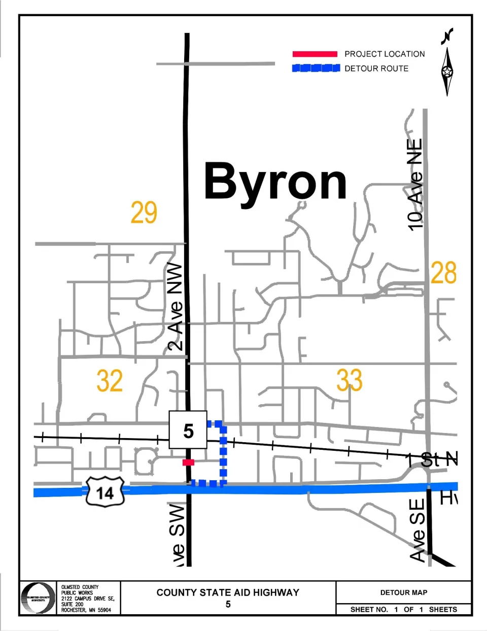 CSAH 5 Construction Map