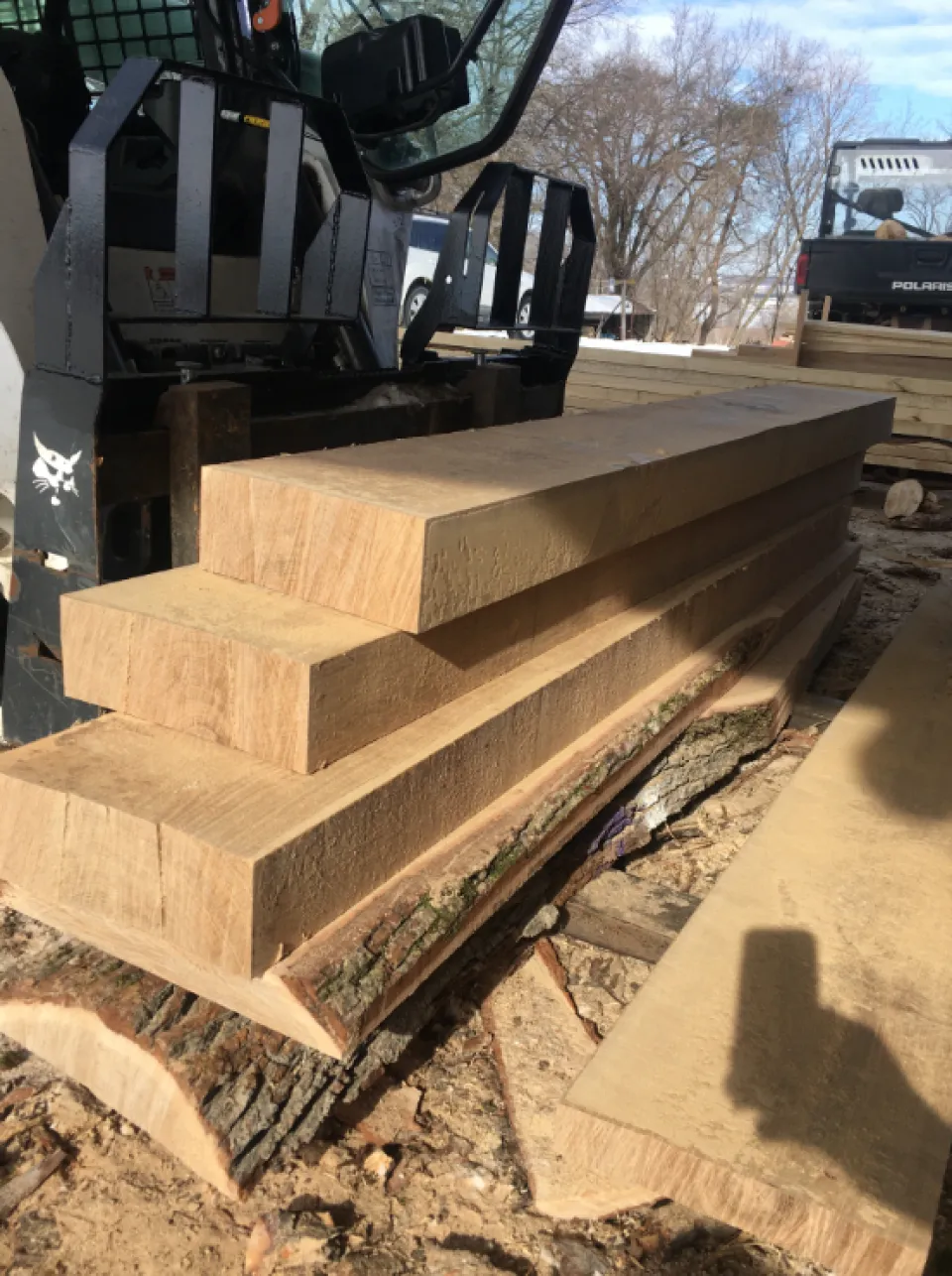 Milled Logs for Nature Center