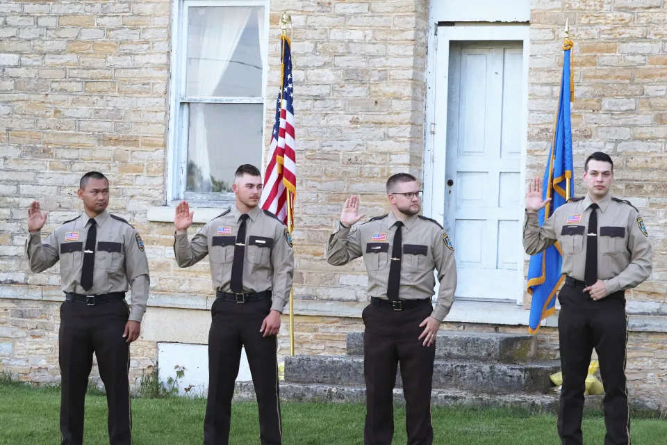 Detention Deputies getting sworn in.