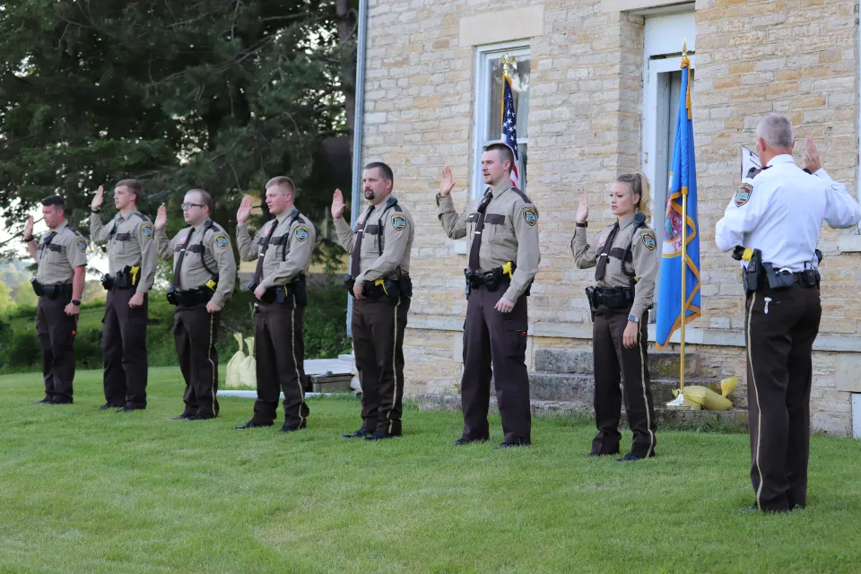 Deputies getting sworn in.