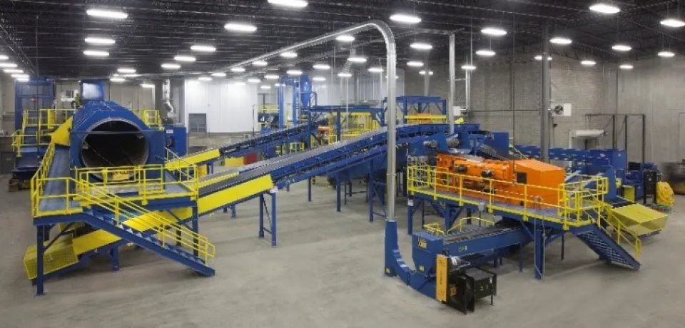 Sorting lines inside the Perham Materials Recovery Facility