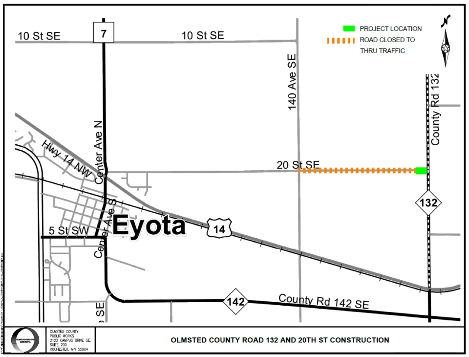 Map of County Road (CR) 132 SE