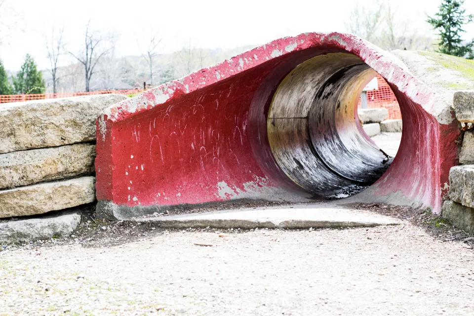 Playscape tunnel at Oxbow Park