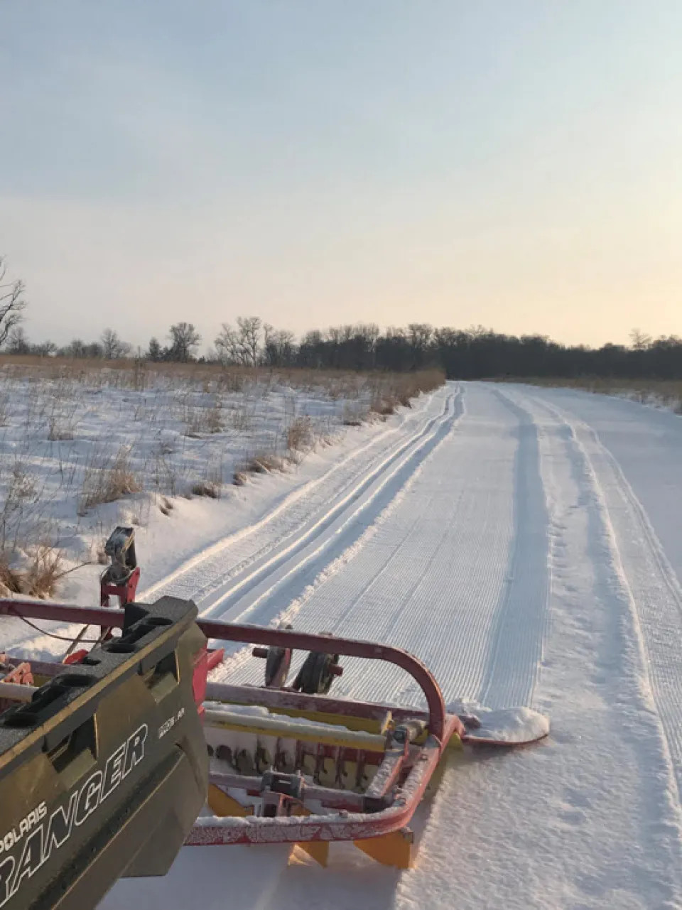 Grooming Winter Trails at Chester Woods Park