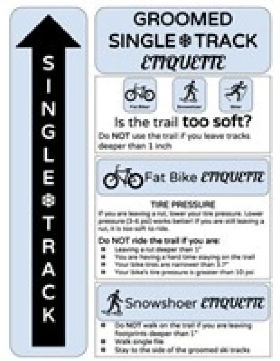 Groomed Single Track Etiquette