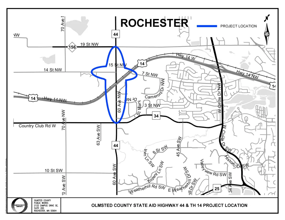 CSAH 44 & TH 14 PROJECT LOCATION