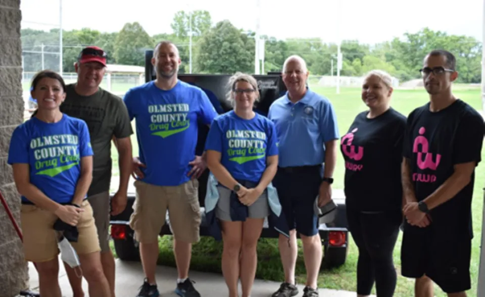 Group Photo at Drug Court Kick Ball Event