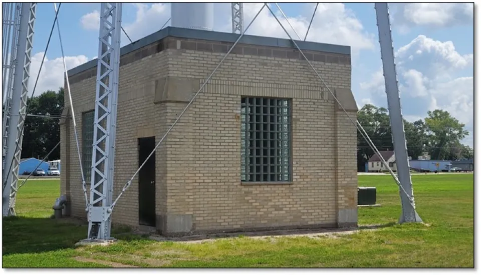 Updated Ear of Corn Water Tower pump house.