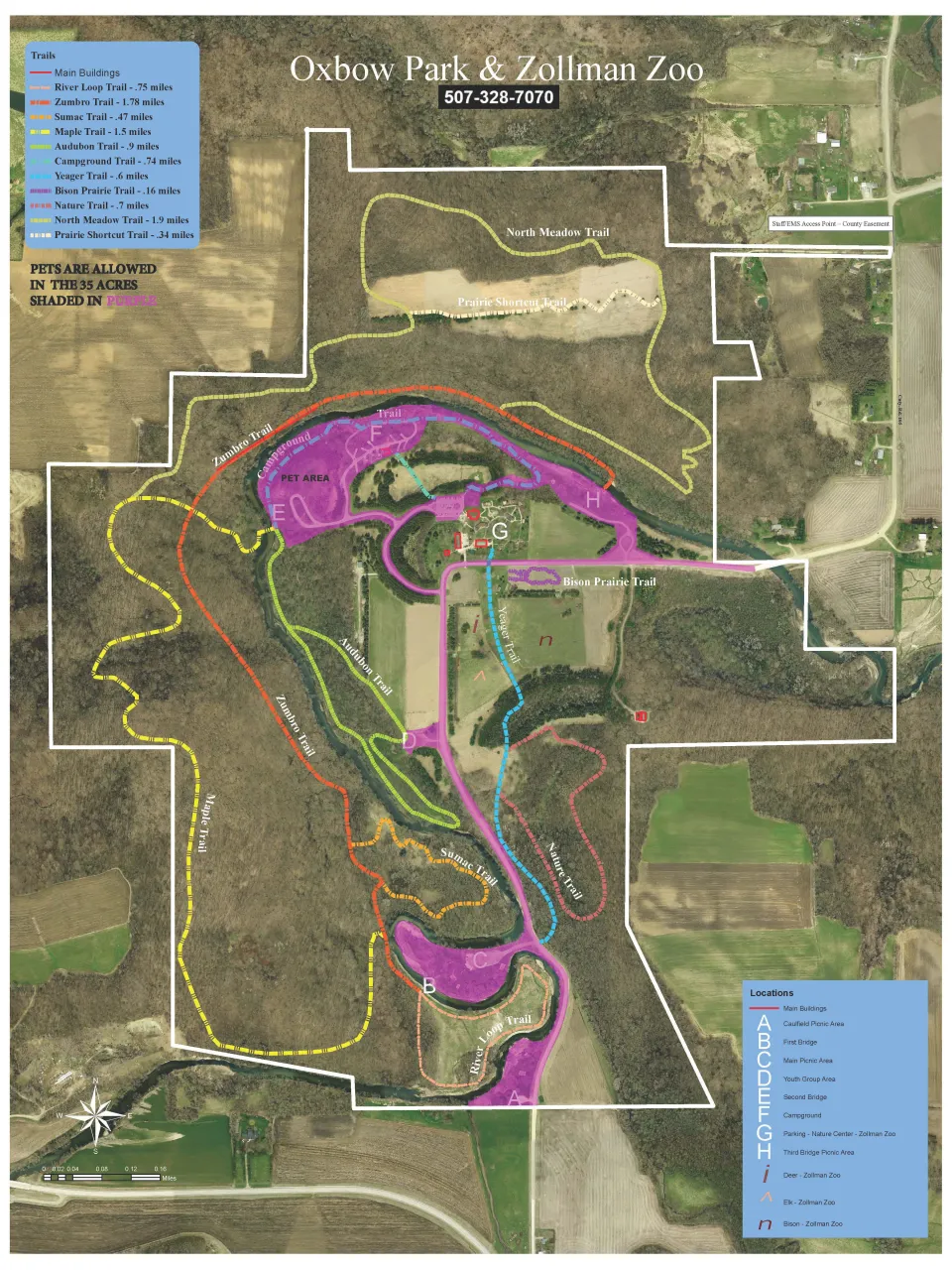 Oxbow Park Dog Areas Map