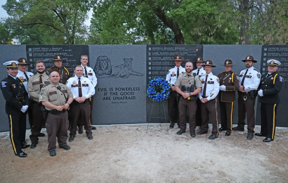 Staff at Memorial Site