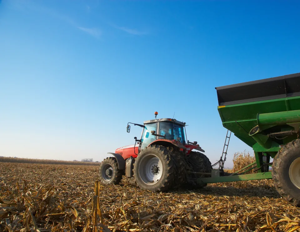 Tractor in a field