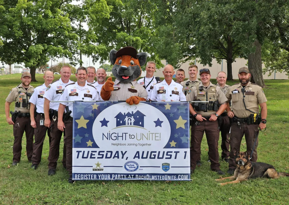 Sheriff's Office group photo before Night to Unite