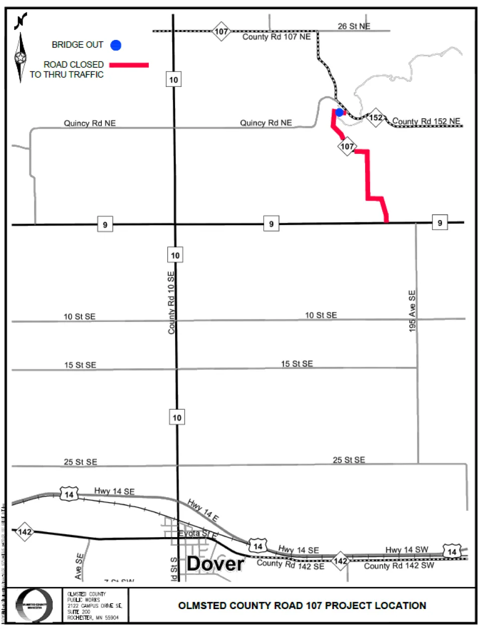 CR 107 Project Location Map