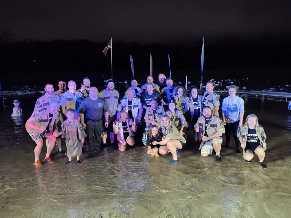 Sheriff's Office group photo after they took the polar plunge