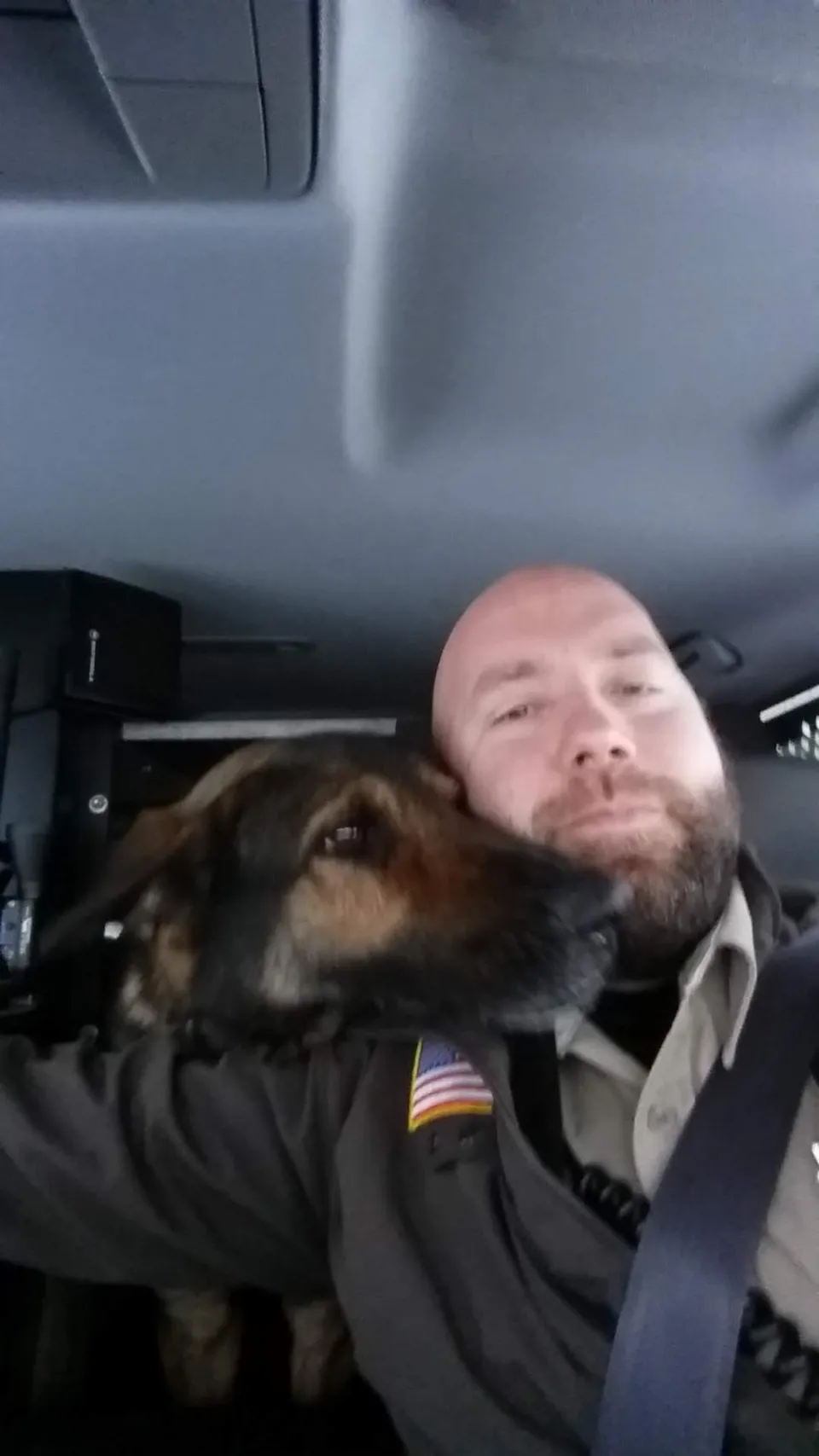 Deputy Jones and K9 Jango pose for a photo