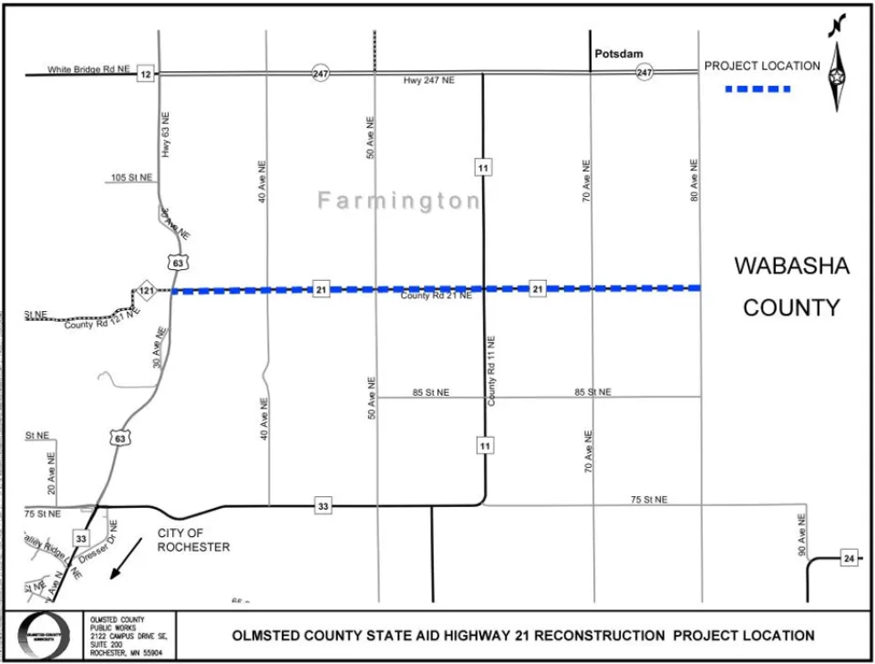 Map of reconstruction area