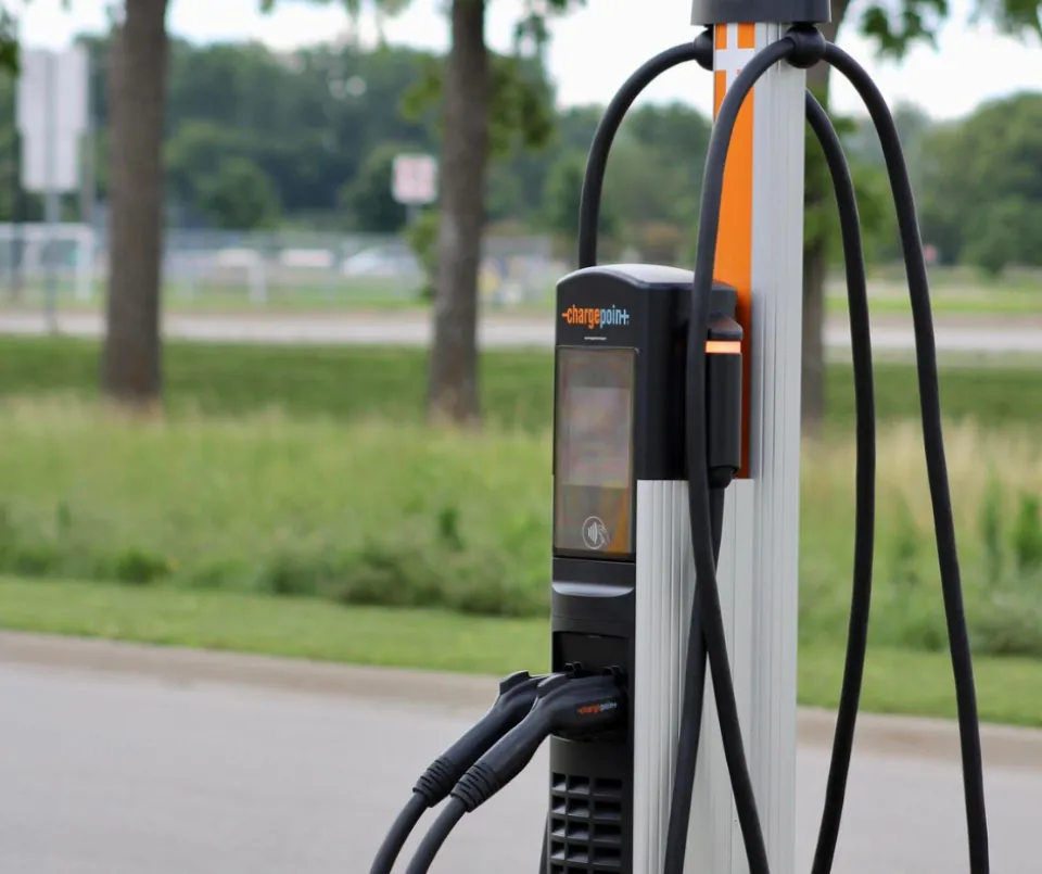 Electric vehicle charging stations now available outside Olmsted County Government Campus buildings