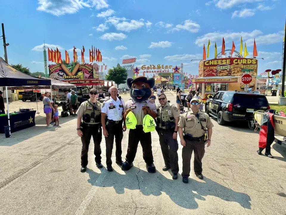 Group photo of Olmsted County Sheriff's Office at the fair