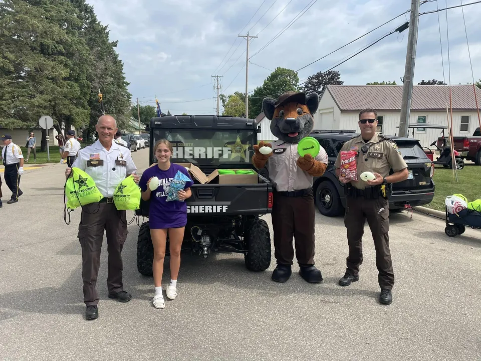 Sheriff's Office staff before a parade 