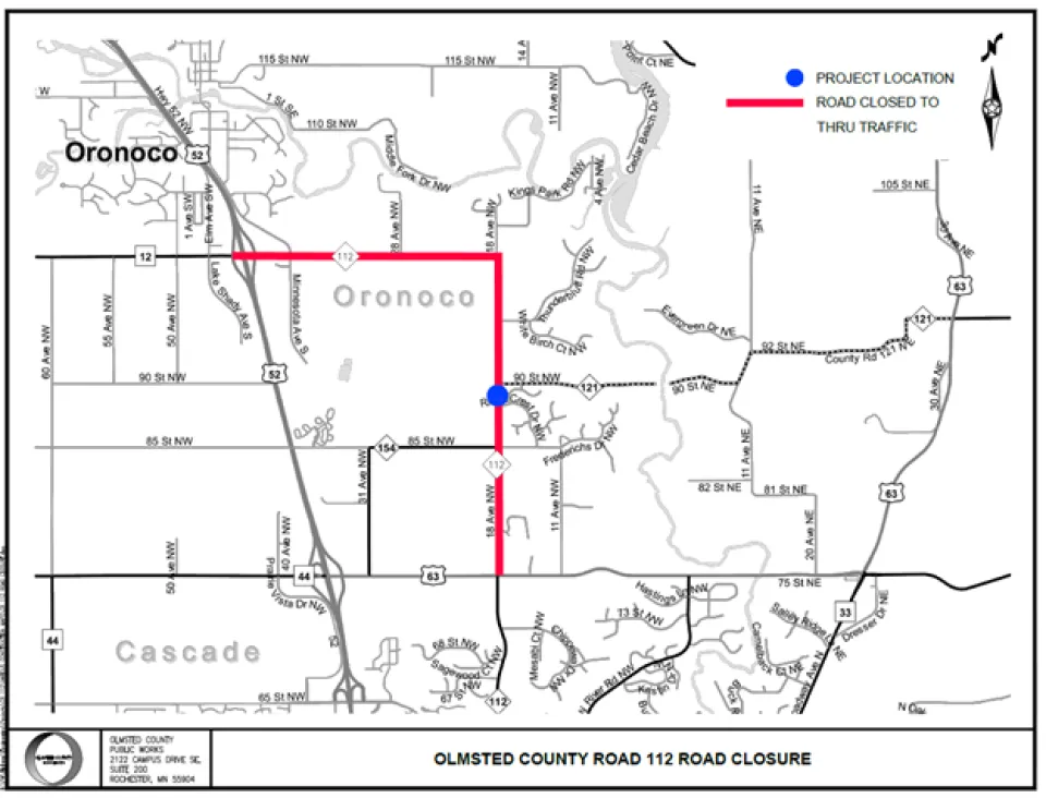 road closure map