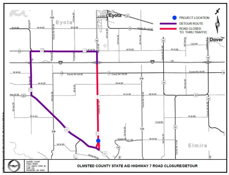 Road closure map