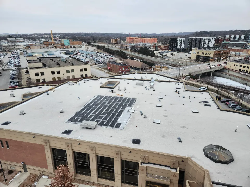 Completion of sustainable roofing projects on county buildings