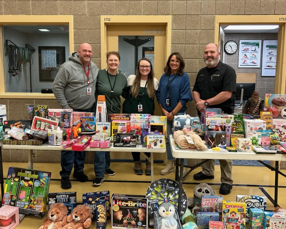 Those who helped detainees pick out donated gifts for their child/children