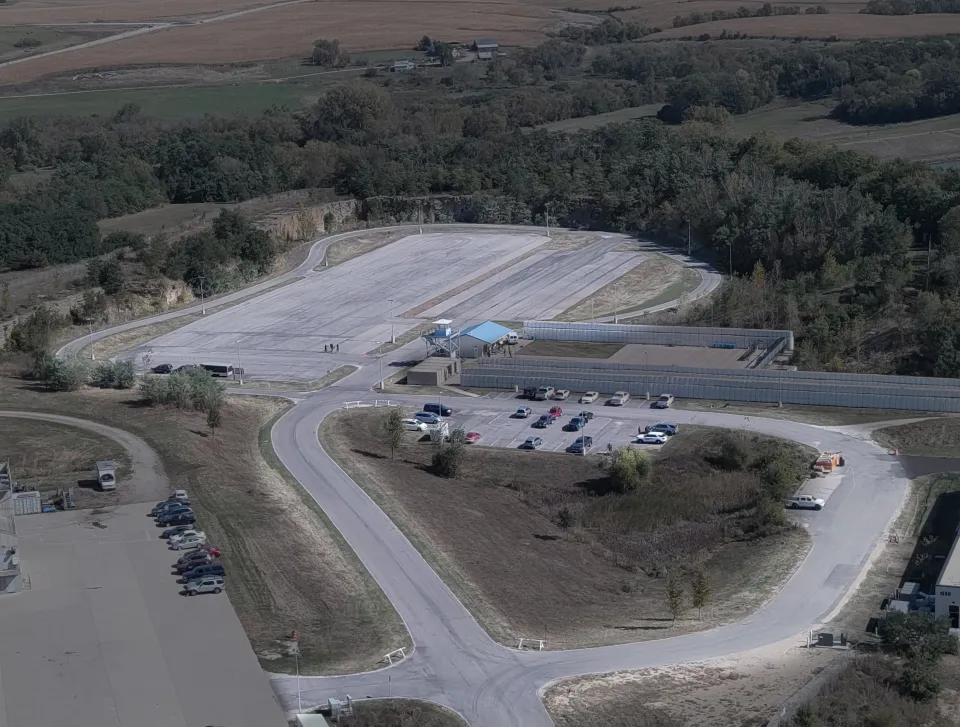 Overhead photo of Training Center Emergency Vehicle Course 