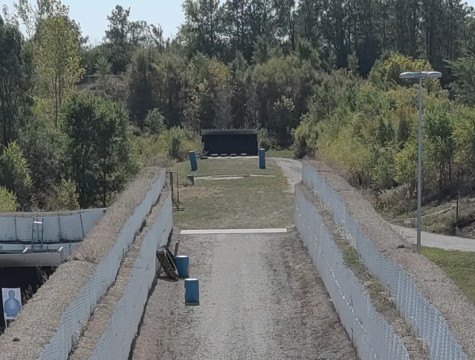 Drone photo of 200 Yard Range at Training Center