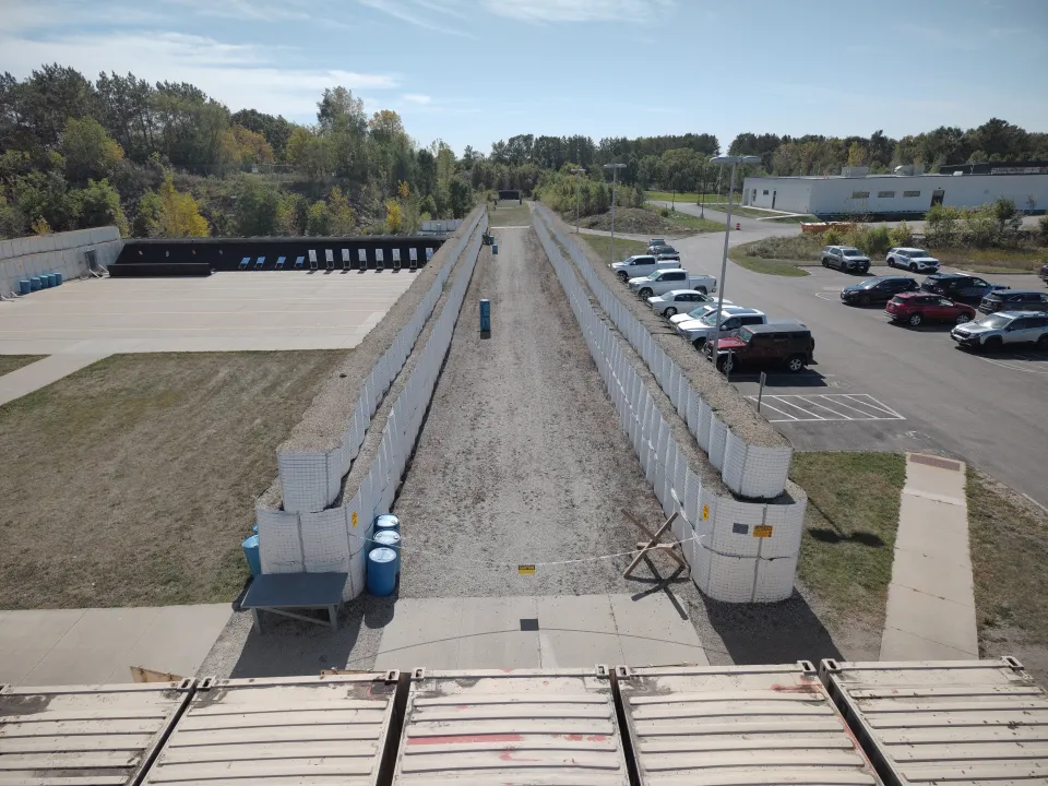 Drone photo of 200 Yard Range at Training Center