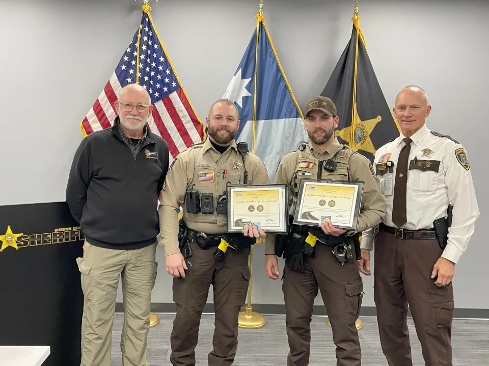 Sergeant Adam Waletzki and Corporal Nick Heimer were recognized for their overall TZD enforcement efforts in 2024