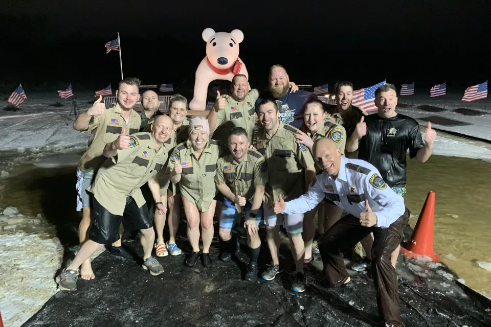 Sheriff's Office members following polar plunge