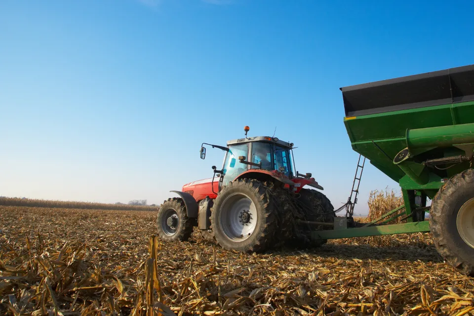 Tractor in a field