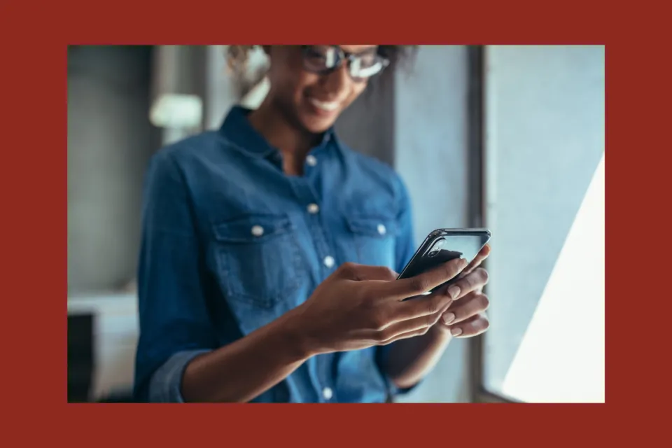 Woman using a cell phone