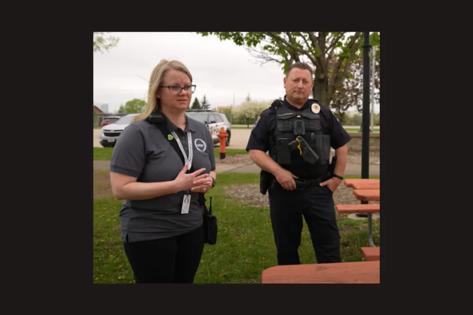 Social worker and an officer deployed as part of the crisis response team