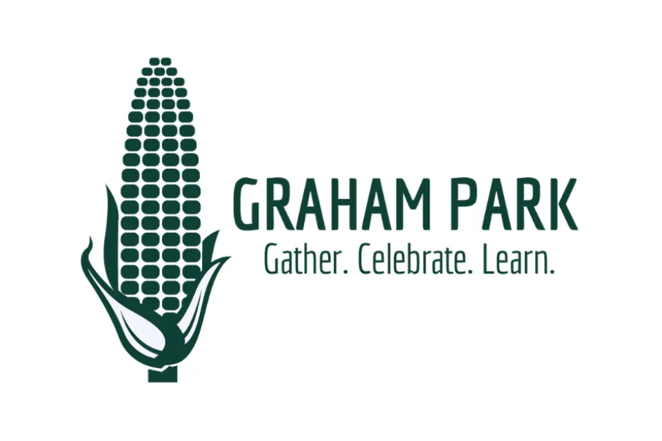 Graham Park logo. Gather. Celebrate. Learn